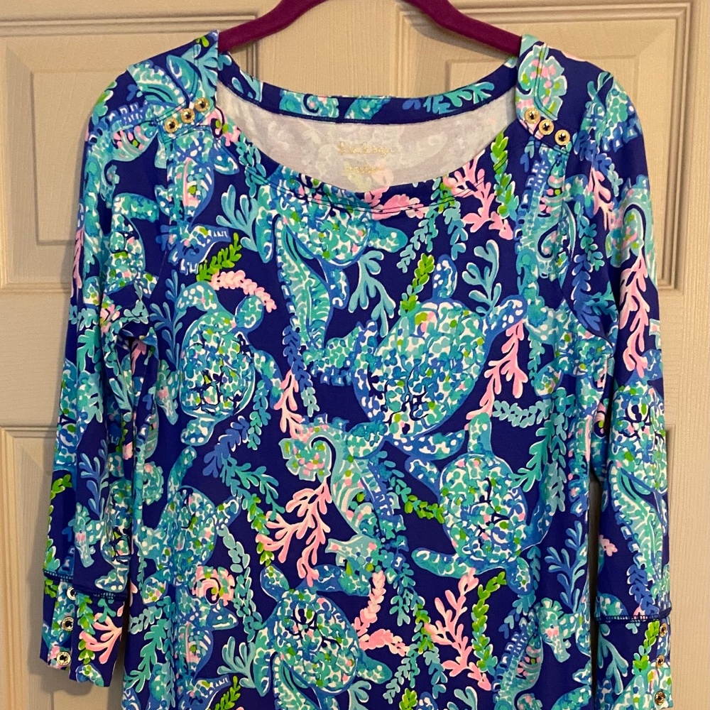 Lilly Pulitzer Turtle Villa Dress Size small